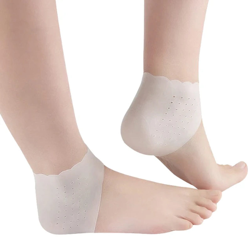 "Revitalize and Pamper Your Feet with Our Silicone Moisturizing Gel Heel Socks - Say Goodbye to Cracked Foot Skin and Cracking with This Spa-Like Feet Care Solution!"